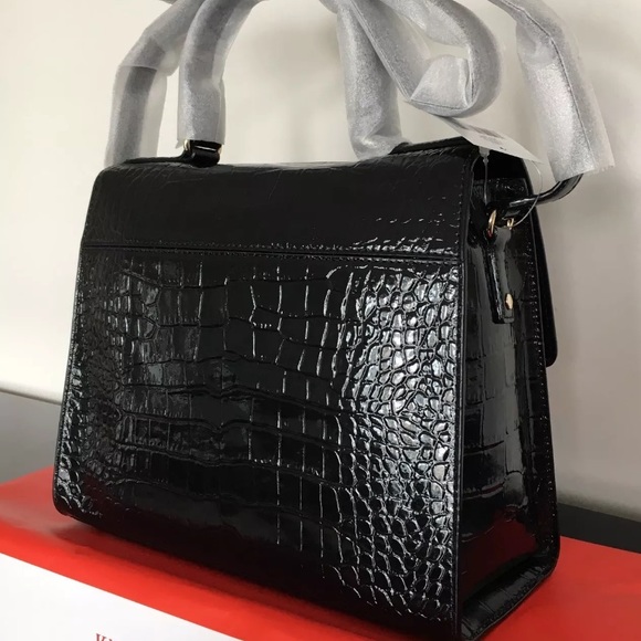 ⛔️SOLD⛔️Authentic Kate Spade Croc Embossed satchel - Picture 6 of 8